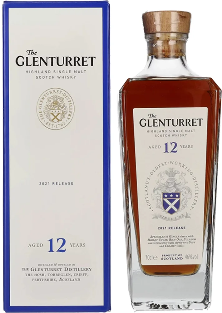 Škotski viski Glenturret 12yo Single Malt poklon kutija 0,7 L