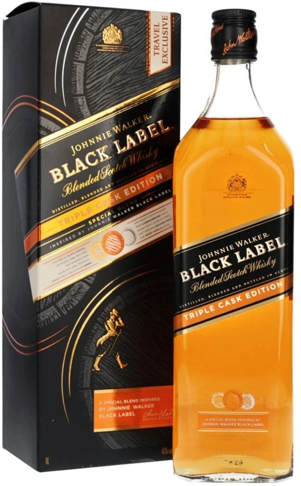 Škotski viski Johnnie Walker Black Label Triple Cask Edition poklon kutija 1 L
