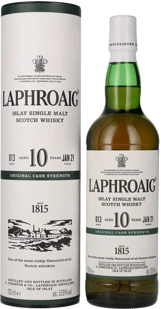 Škotski viski LAPHROAIG 10 Original Cask Strength Batch 13 poklon kutija 0,7 L