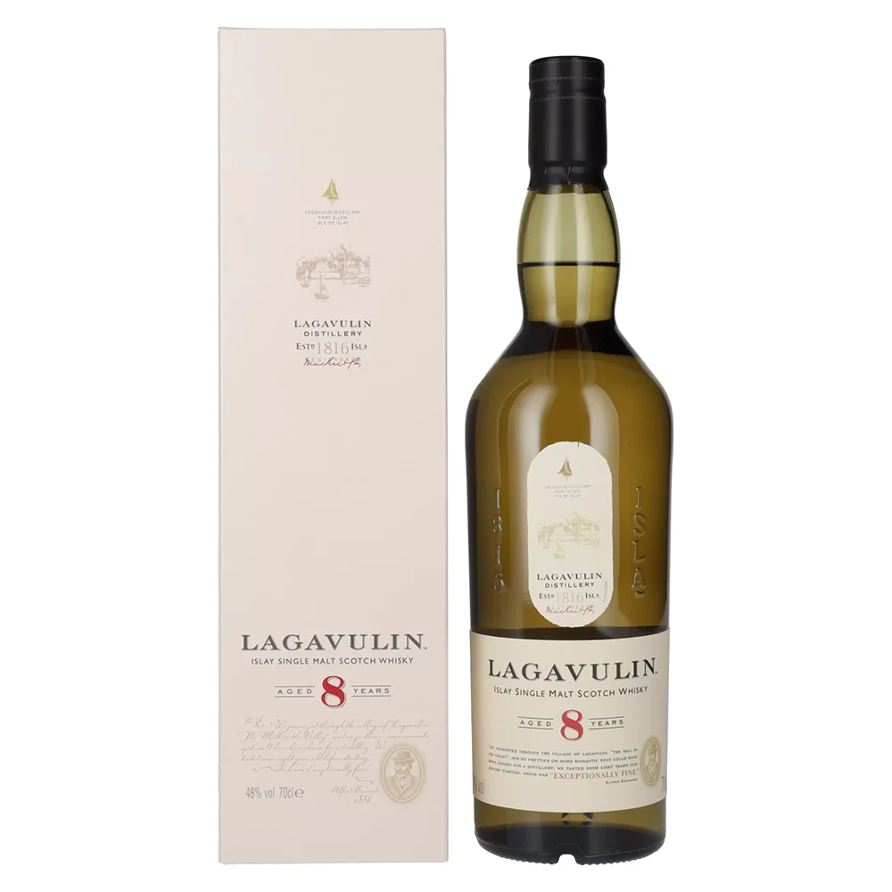 Škotski viski Lagavulin 8 Years Old Single Malt poklon kutija 0,7 L