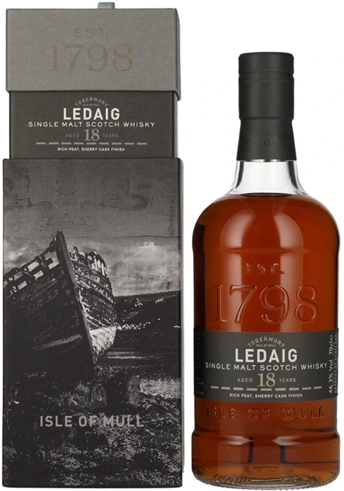 Škotski viski Ledaig 18yo Single Malt poklon kutija 0,7 L