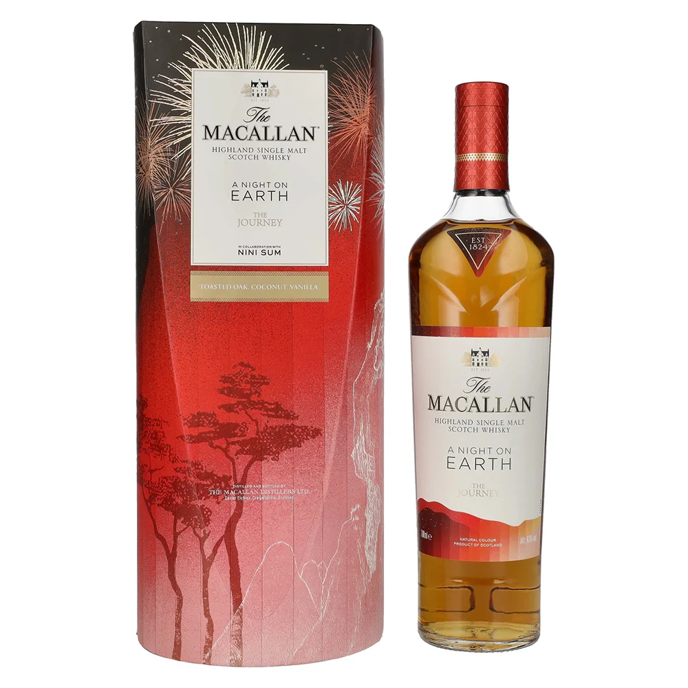 Škotski viski Macallan A NIGHT ON EARTH THE JOURNEY 2023 poklon kutija 0,7 L