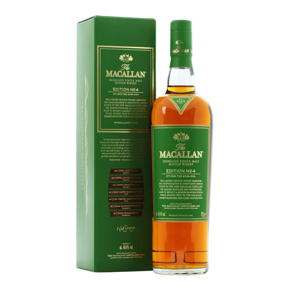 Škotski viski Macallan EDITION N° 4 Highland Single Malt poklon kutija 0,7 L