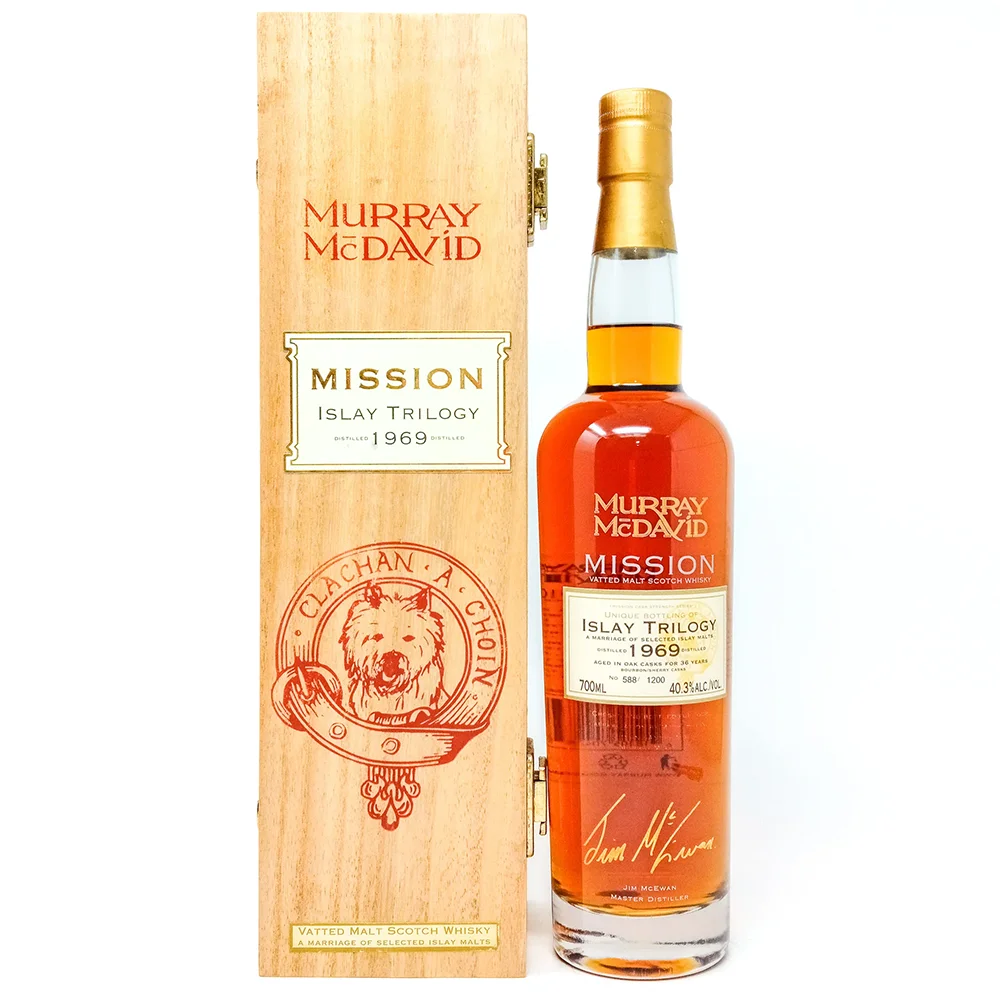 Škotski viski Murray McDavid Mission Islay Trilogy 1969 poklon kutija 0,7 L