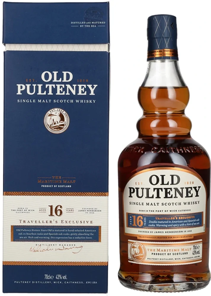 Škotski viski Old Pulteney 16y Single malt poklon kutija 0,7 L