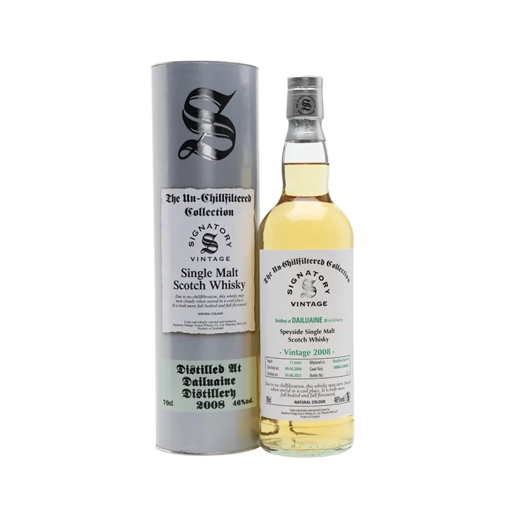 Škotski viski Signatory Vintage Single Malt Dailuaine 2008 poklon kutija 0,7 L