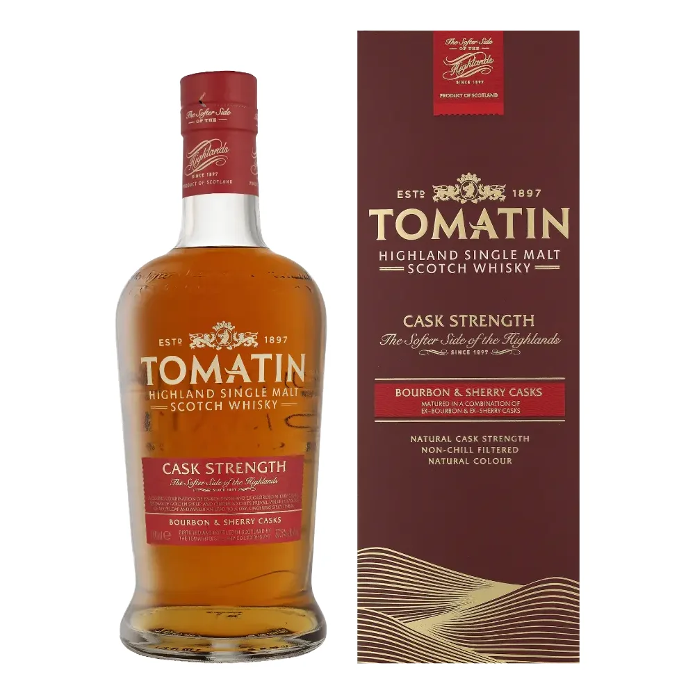 Škotski viski Tomatin Cask Strength poklon kutija 0,7 L
