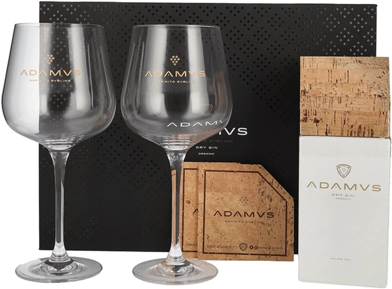 Gin Adamus Dry Gin Organic + 2 čaše poklon kutija 0,7 L
