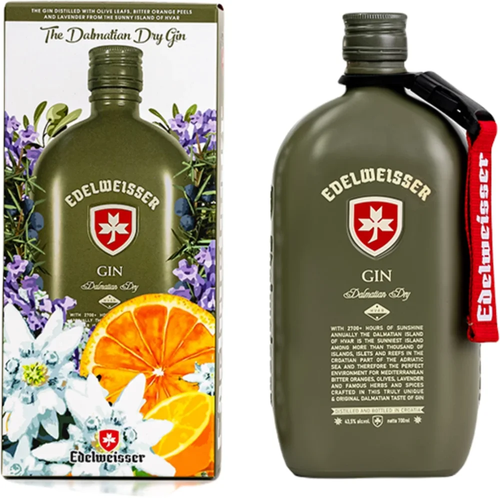 Gin Edelweisser Dalmatian dry poklon kutija 0,7 L