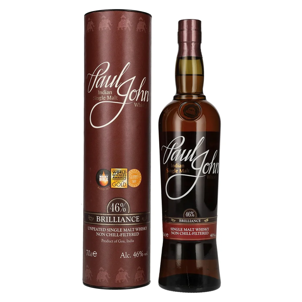 [DX4427] Indijski viski Paul John Peated BRILLIANCE Single Malt poklon kutija 0,7 L
