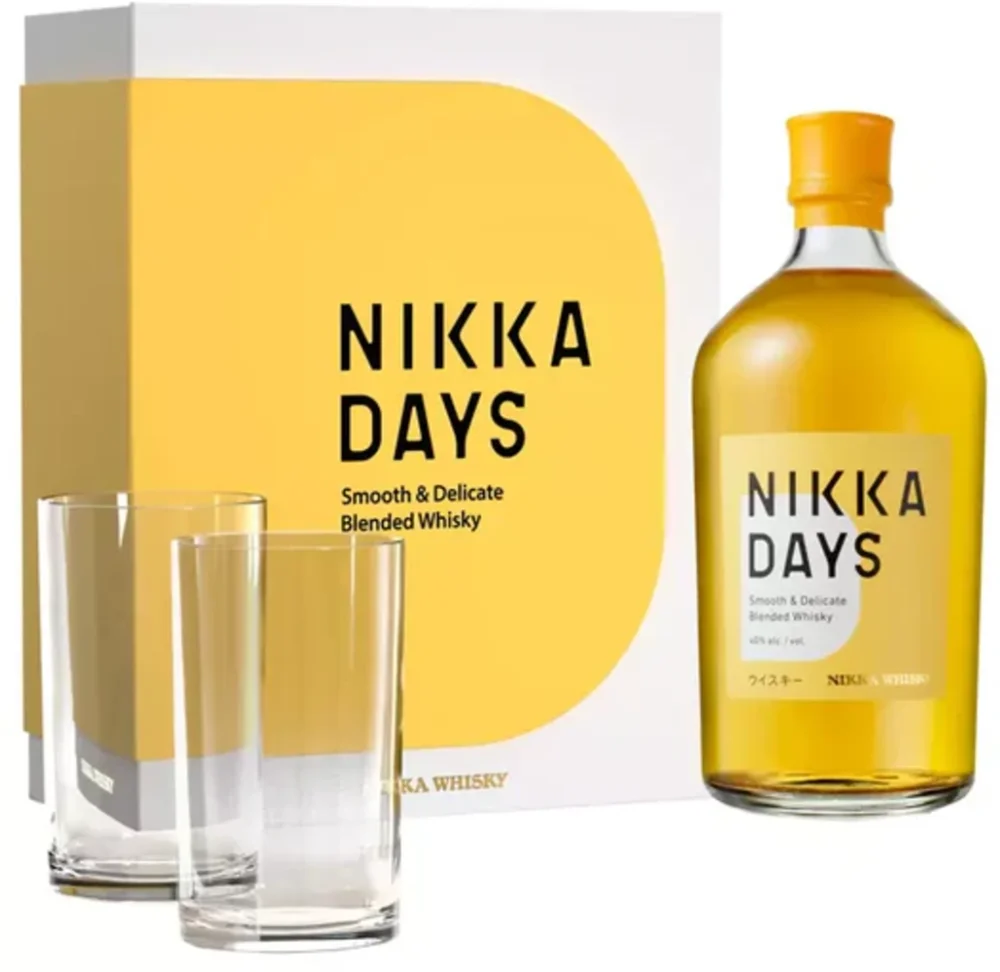 [DX9747] Japanski viski Nikka Days + 2 čaše poklon kutija 0,7 L