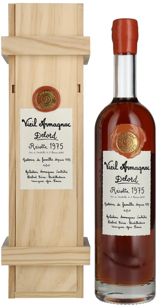 [DX7445] Armagnac Vieil Armagnac Delord Vintage 1975 poklon kutija 0,7 L