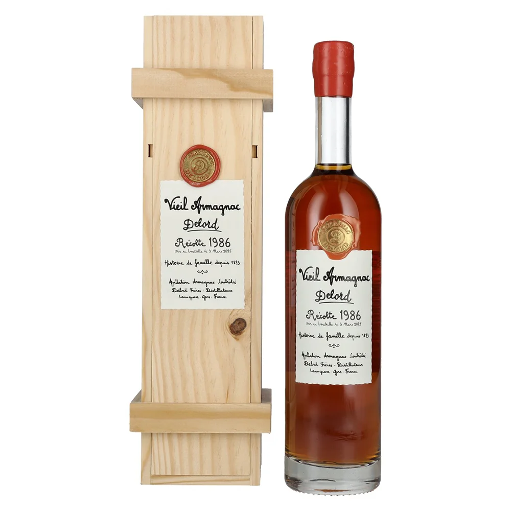 [DX8369] Armagnac Vieil Armagnac Delord Vintage 1986 poklon kutija 0,7 L