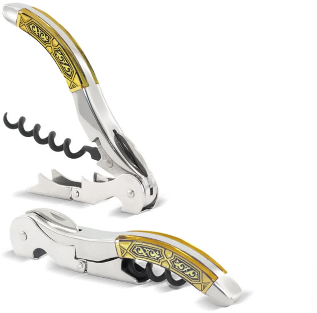 [DX6830] Otvarač DAMASQUINADO HANDLE CORKSCREW Pulltex 1 kom