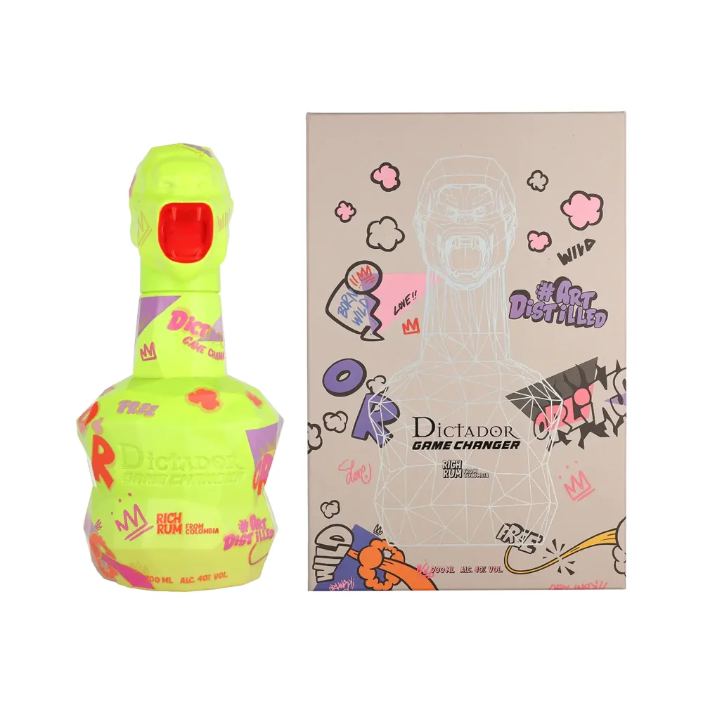 [DX251] Rum Dictador GAME CHANGER NEON YELLOW poklon kutija 0,7 L