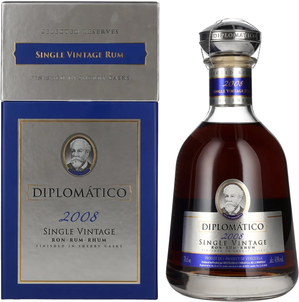 [DX7821] Rum Diplomatico Single Vintage 2008 poklon kutija 0,7 L