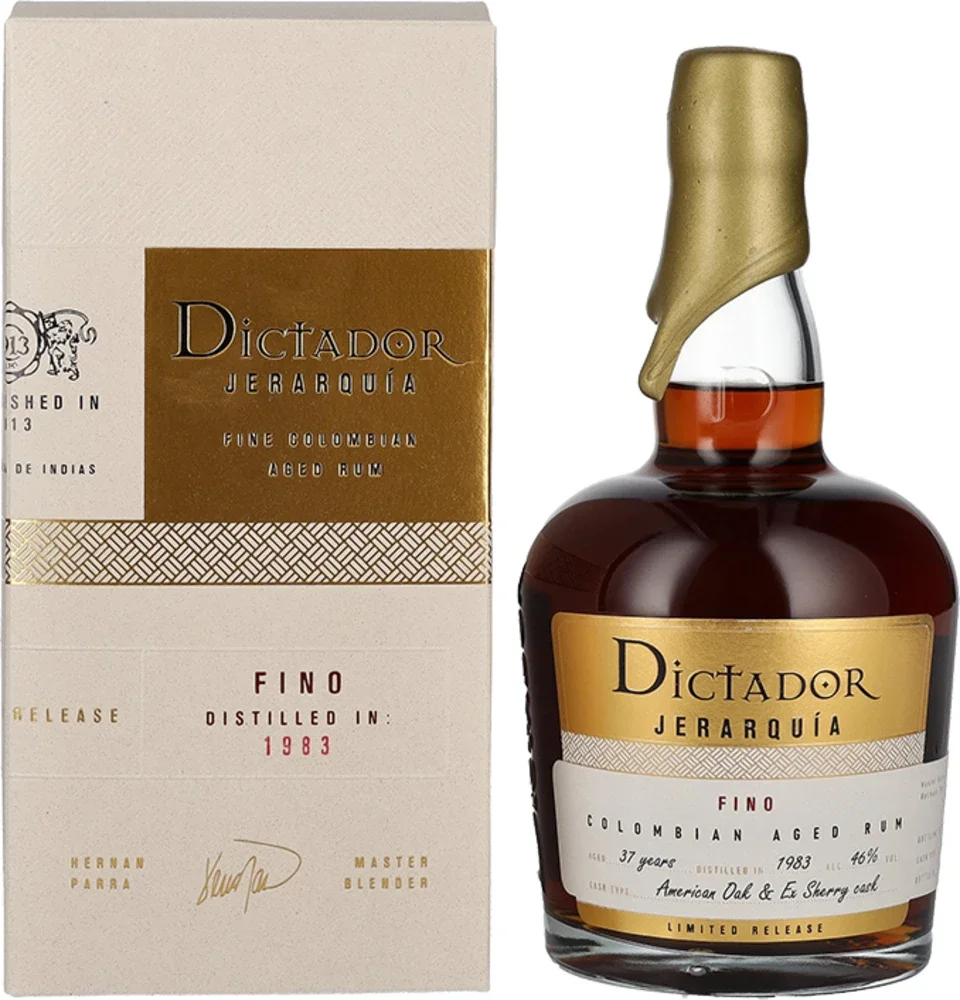 [DX7170] Rum JERARQUiA 37 Years Old 1983 poklon kutija Dictador 0,7 L