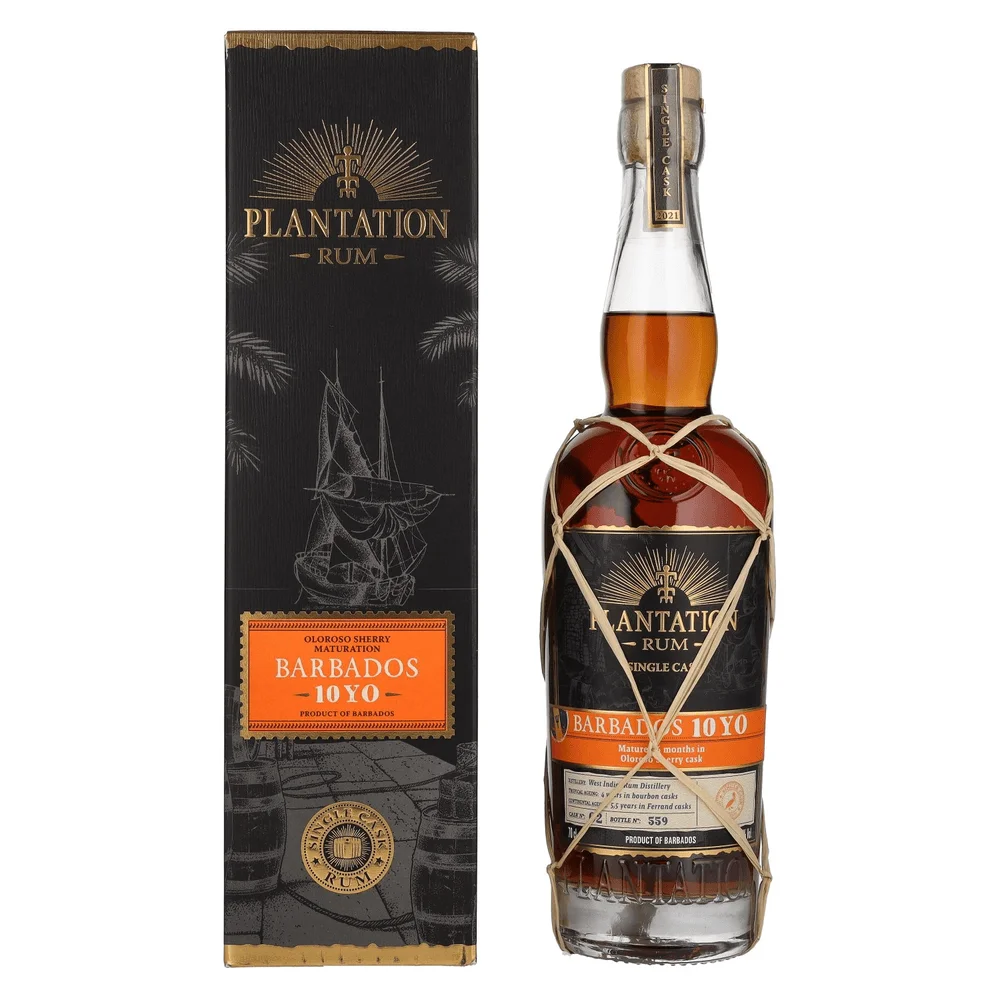 [DX7051] Rum Plantation BARBADOS 10 Years Old Oloroso Sherry Maturation Edition 2021 poklon kutija 0,7 L