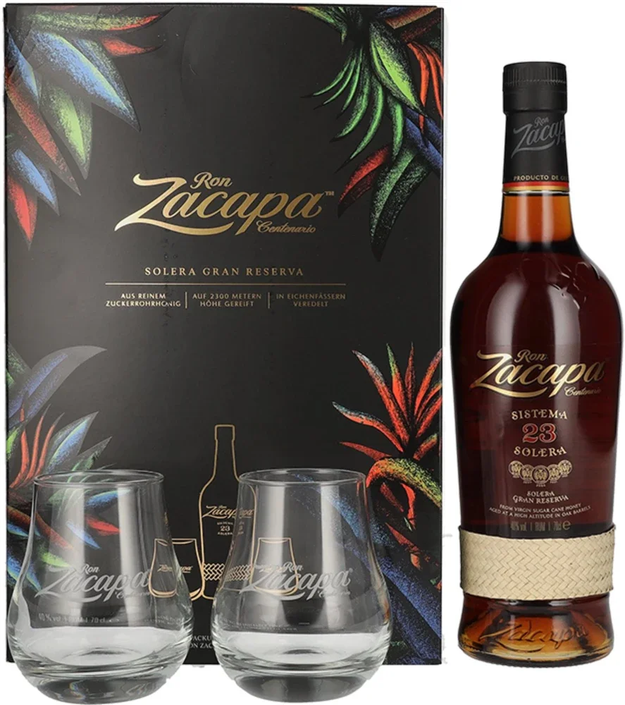 [DX3125] Rum Zacapa Centenario 23 Year Old +2 čaše poklon kutija 0,7 L
