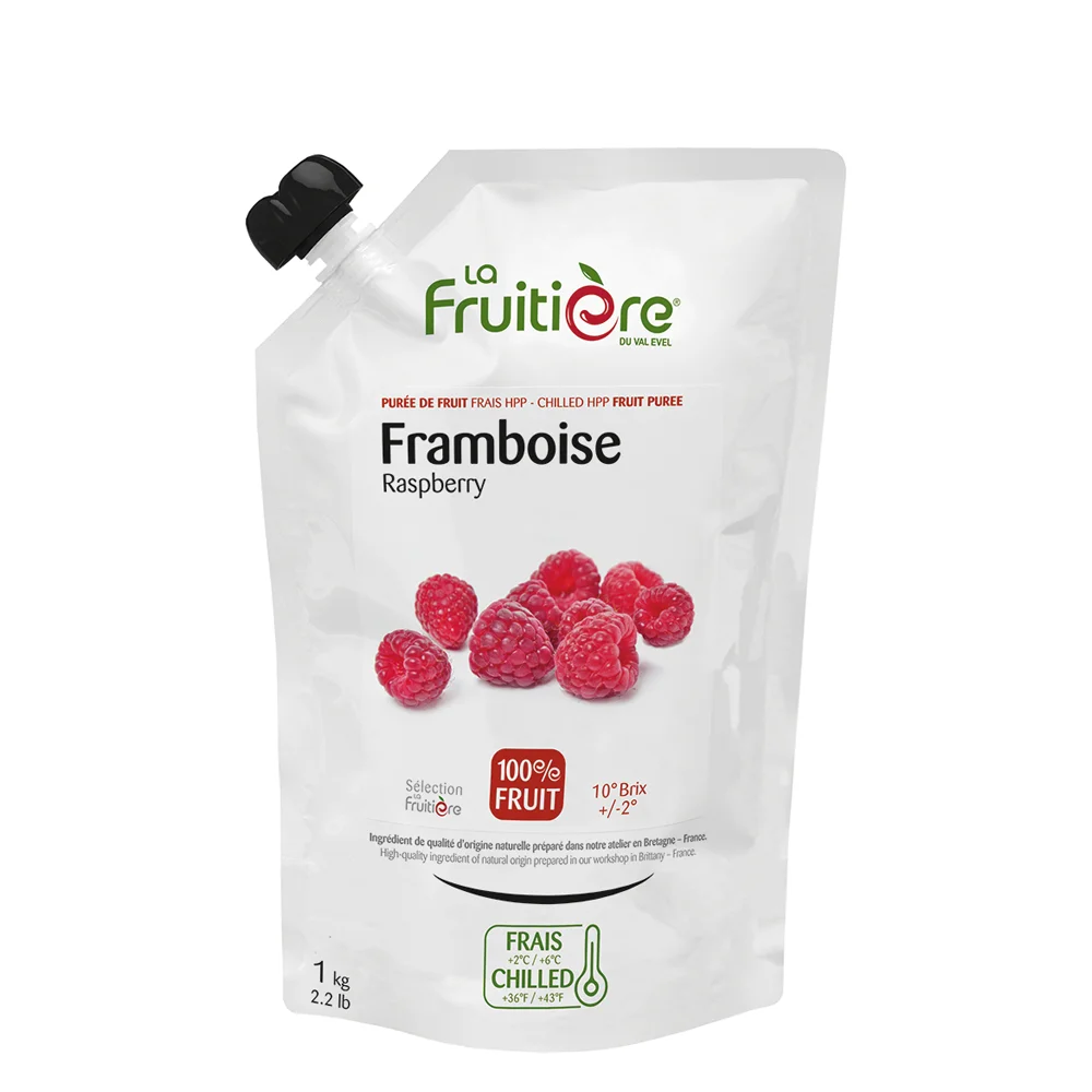 [DX1710] Svježi voćni pire Malina 100% La Fruitiere 1 kg