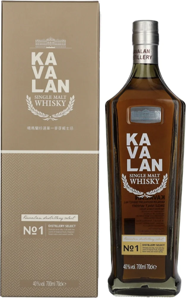 [DX6822] Tajvanski viski DISTILLERY SELECT Single Malt No.1 Kavalan poklon kutija 0,7 L