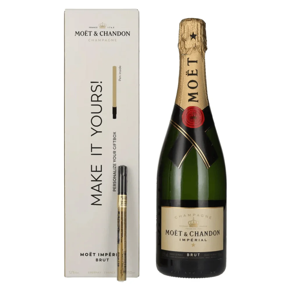 [DX12030] Champagne Brut Imperial Moët & Chandon zlatnom olovkom poklon kutija 0,75 L