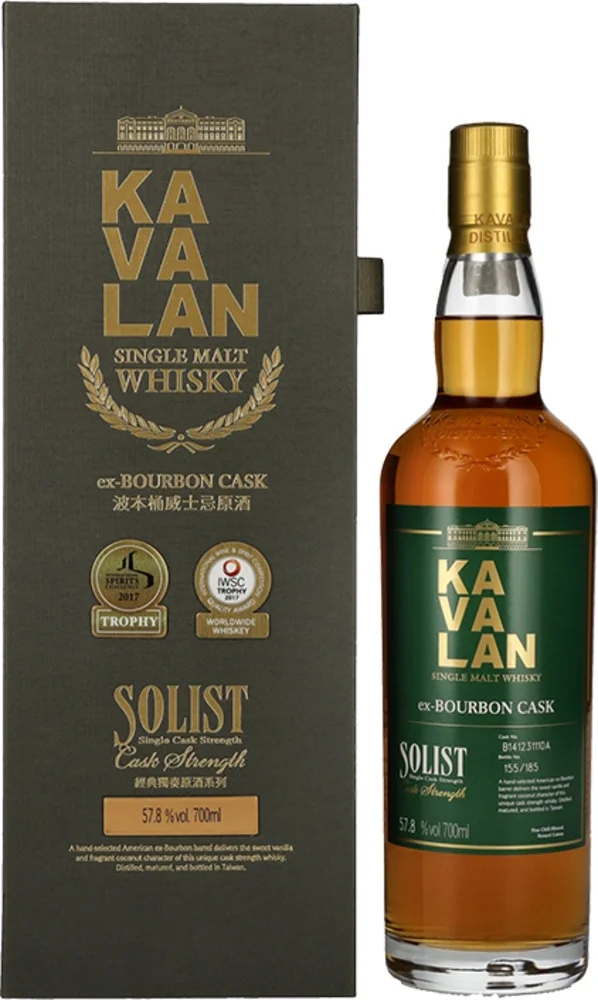 [DX5301] Tajvanski viski Solist Ex-Bourbon cask Kavalan poklon kutija 0,7 L