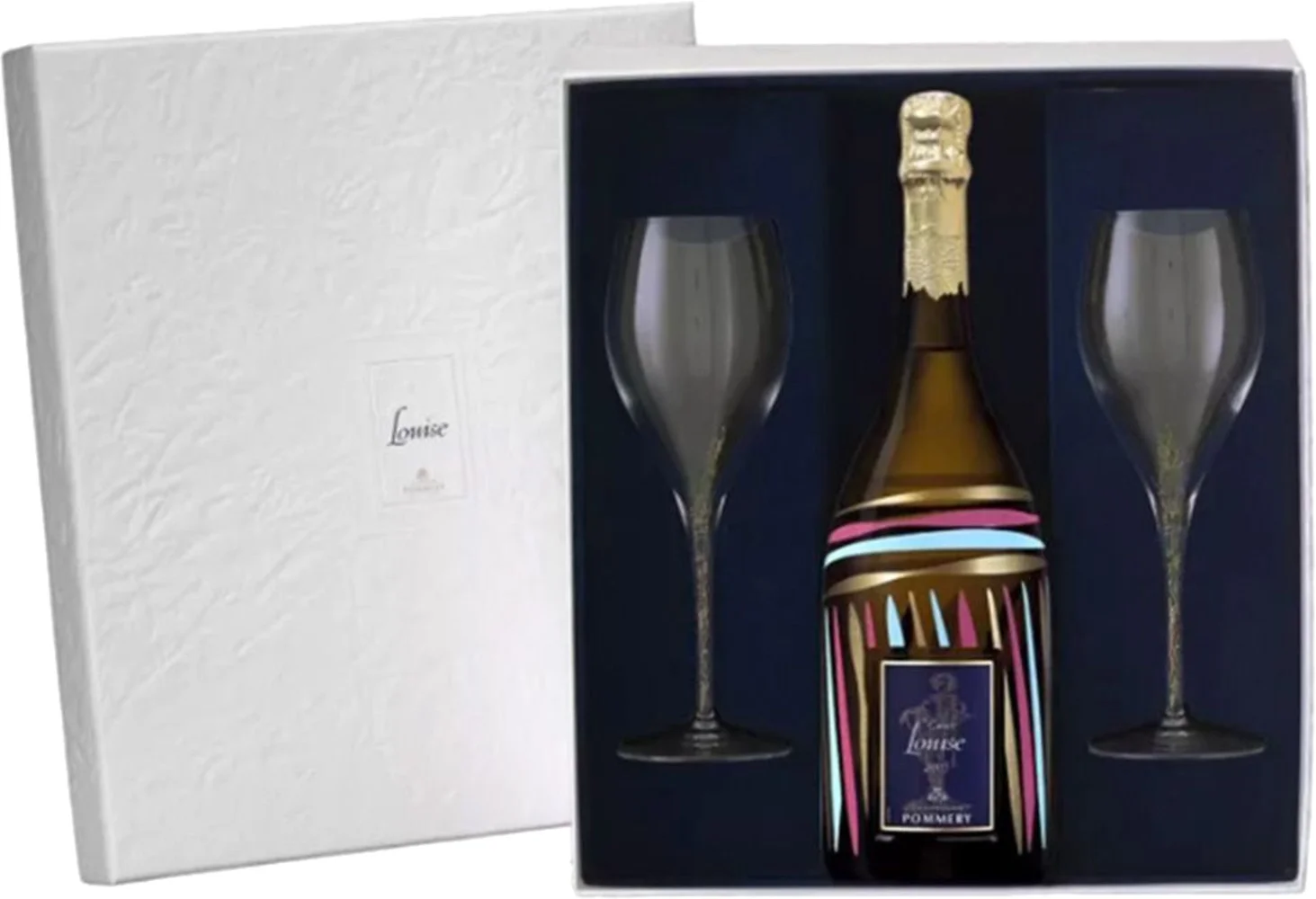 [DX5429] Champagne Pommery Cuvee Louise Vintage 2005 + 2 čaše poklon kutija 0,75 L