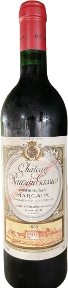 [DX594] Chateau Rauzan-Gassies Margaux 1988 0,75 L