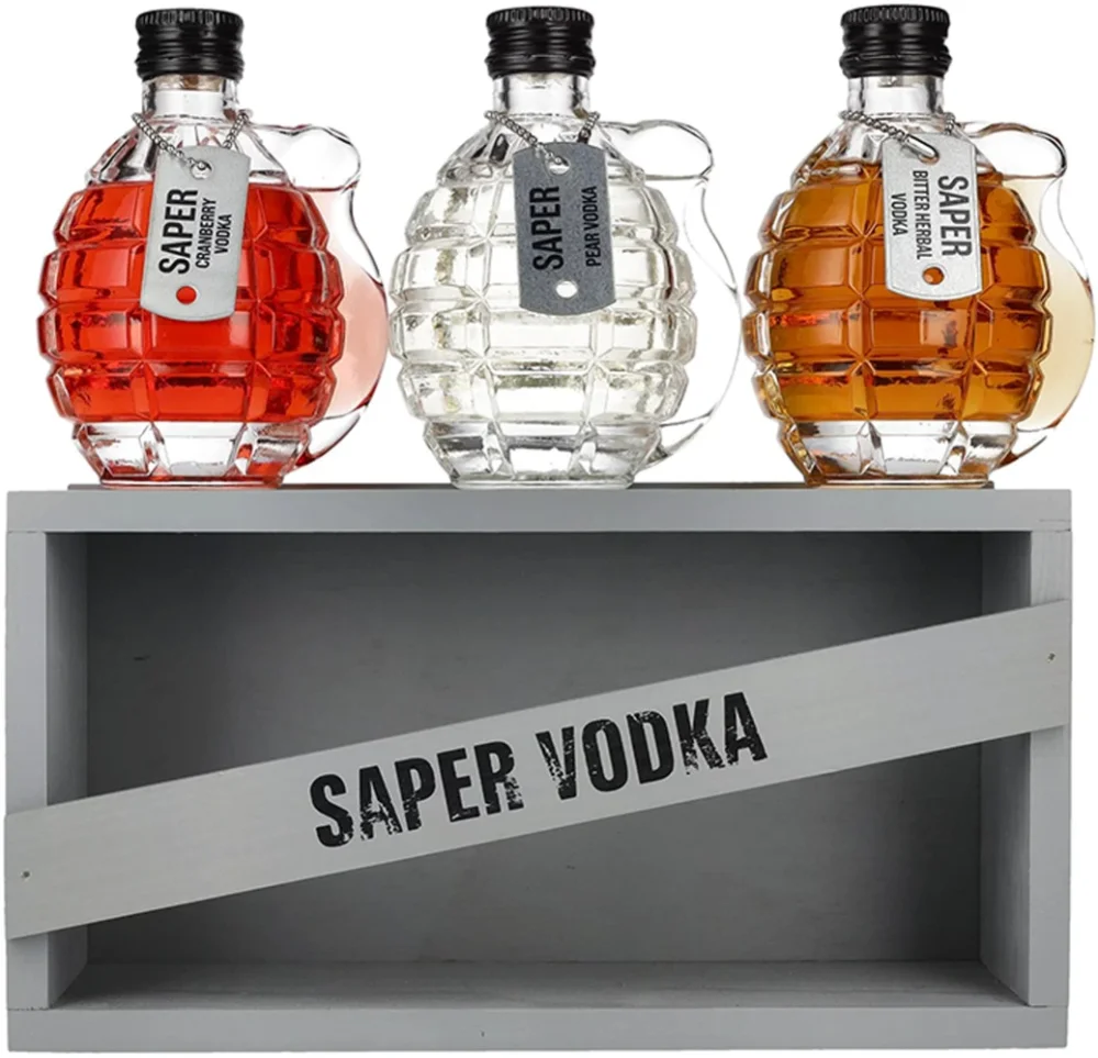 [DX1196] Votka Saper vodka poklon kutija 3 x 0,2 L