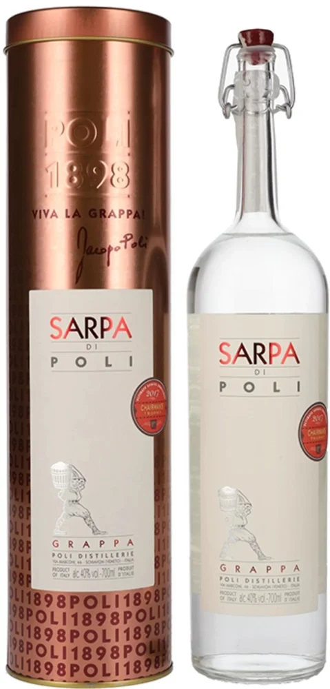 [DX7265] Voćna rakija Poli Grappa Sarpa di Poli poklon kutija 0,7 L