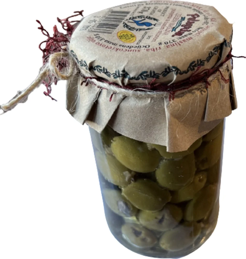 [DX8385] Zelene olive punjene s slanim inćunima Šišmar 370 g