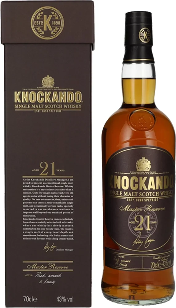 [DX5643] Škotski viski 21 yo Master Reserve Knockando poklon kutija 0,7 L