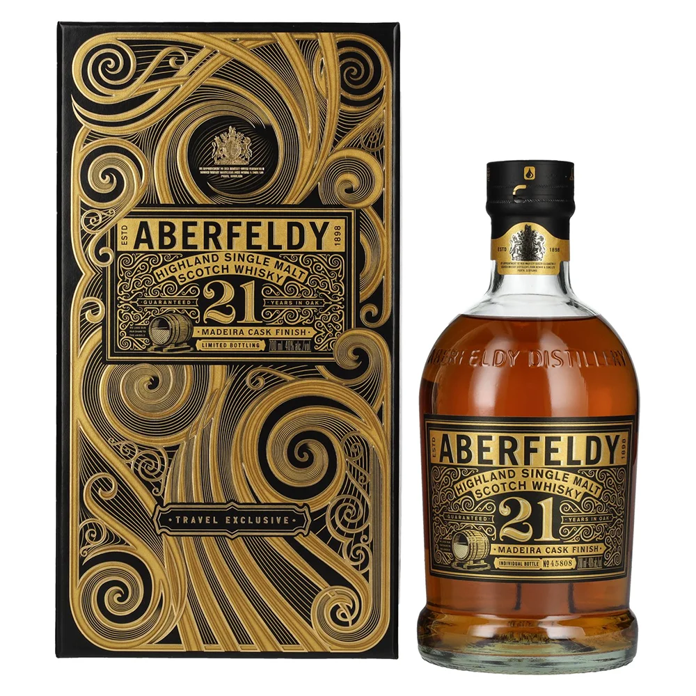 [DX8142] Škotski viski Aberfeldy 21 YO Madeira Cask Finish poklon kutija 0,7 L