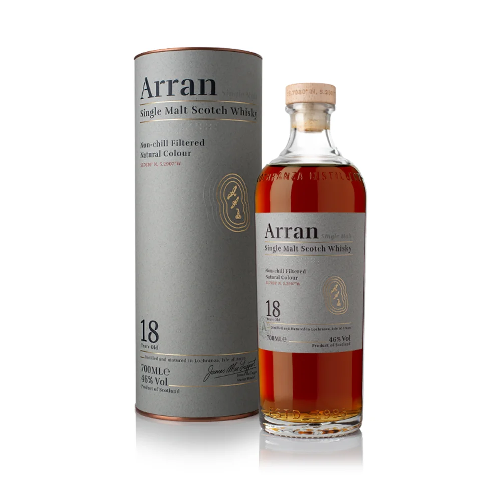 [DX7874] Škotski viski Arran Single Malt 18Y poklon kutija 0,7 L