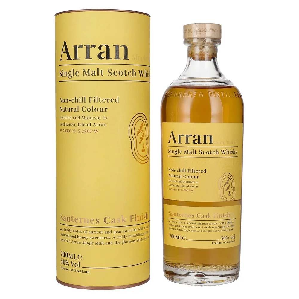 [DX7092] Škotski viski Arran Single Malt SAUTERNES CASK FINISH poklon kutija 0,7 L
