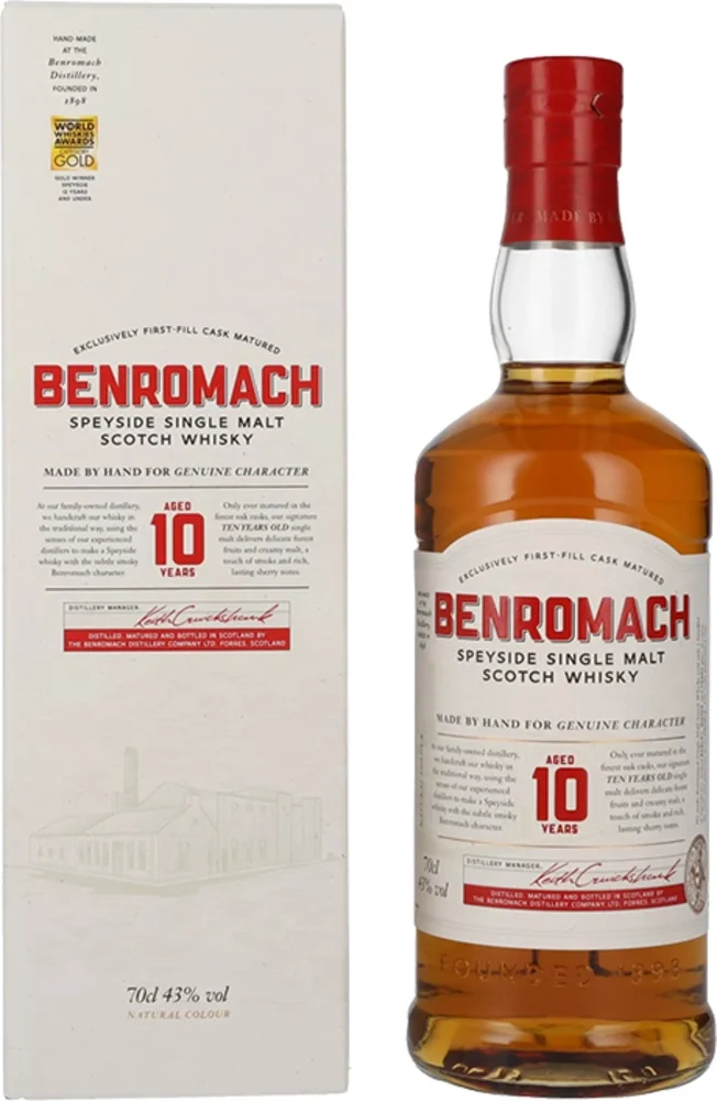 [DX6140] Škotski viski Benromach 10yo Old Classic Speyside Single Malt poklon kutija 0,7 L