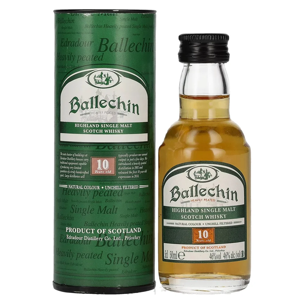 [DX1687] Škotski viski Edradour Ballechin 10y Single Malt poklon kutija miniaturka 0,05 L