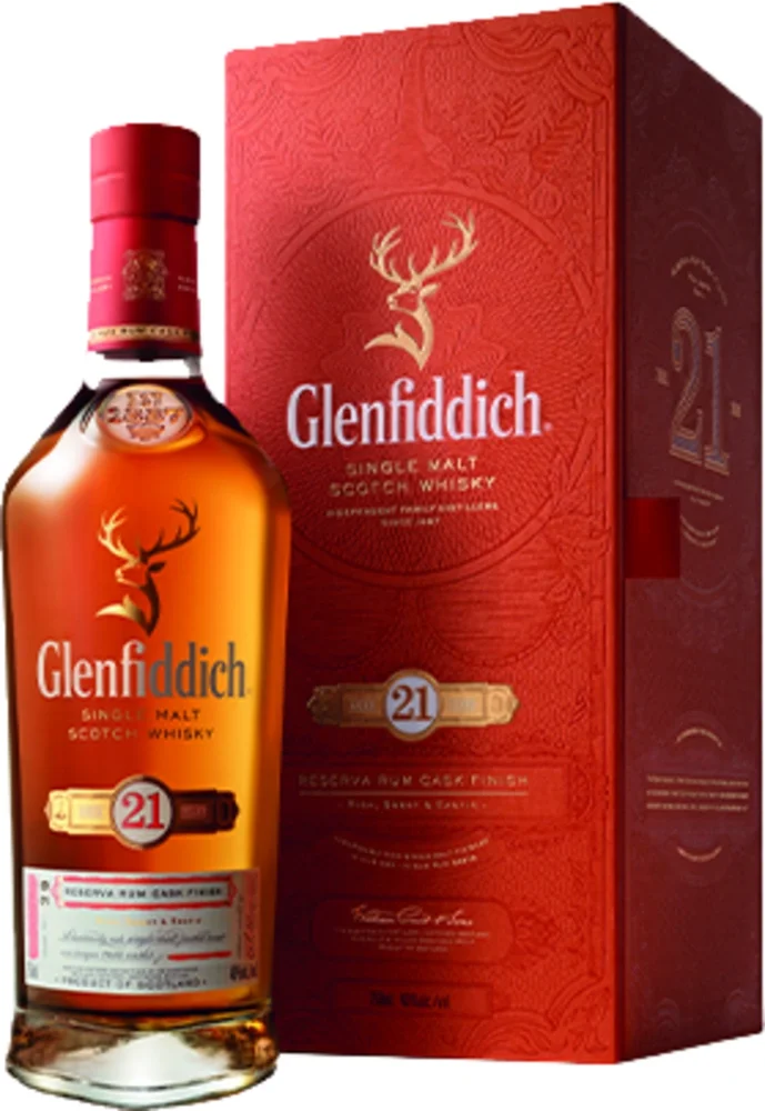 [DX7949] Škotski viski Glenfiddich 21y GRAN RESERVA Rum Cask Finish poklon kutija 0,7 L