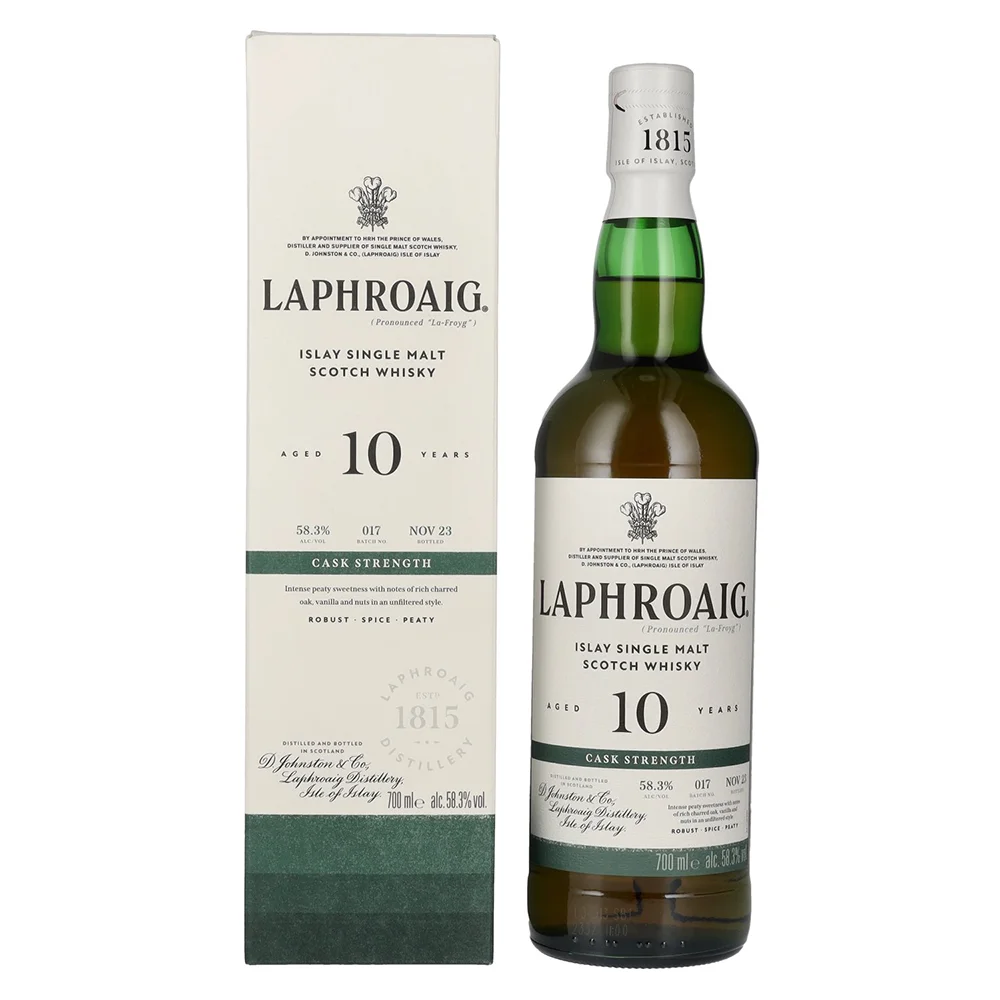 [DX4865] Škotski viski LAPHROAIG 10 Original Cask Strength Batch 17 poklon kutija 0,7 L