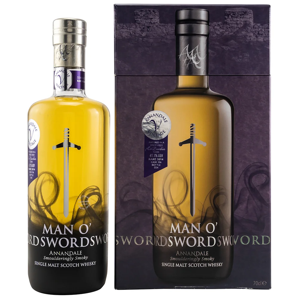 [DX2001] Škotski viski Man O'Sword 2014 Rare Vintage Ex-Bourbon Single Malt poklon kutija 0,7 L