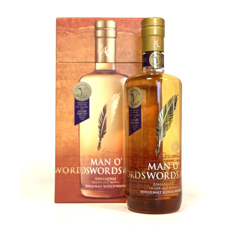 [DX532] Škotski viski Man O'Words 2014 Rare Vintage Ex-Bourbon Single Malt poklon kutija 0,7 L