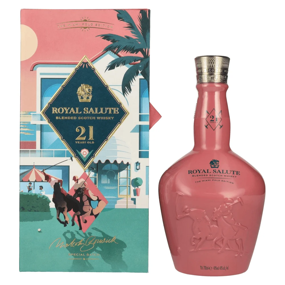 [DX6003] Škotski viski Royal Salute 21 godina Miami Polo Edition poklon kutija 0,7 L