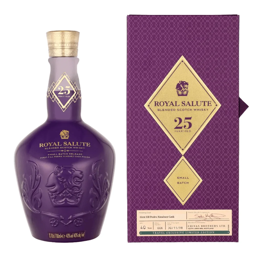 [DX2769] Škotski viski Royal Salute 25 godina Small Batch poklon kutija 0,7 L