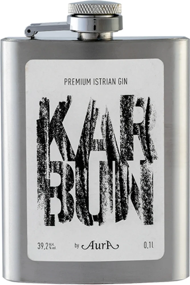 [DX9392] Gin Karbun Aura + flaška poklon kutija 0,1 L